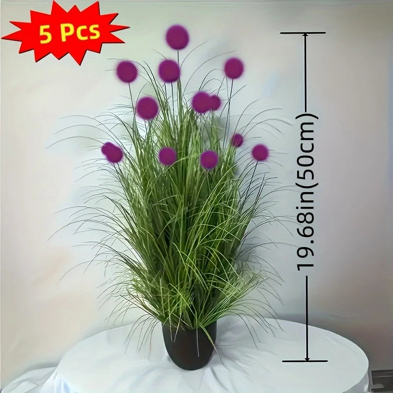 Artificial Bulbous Grass Plants for Home and Event Decor