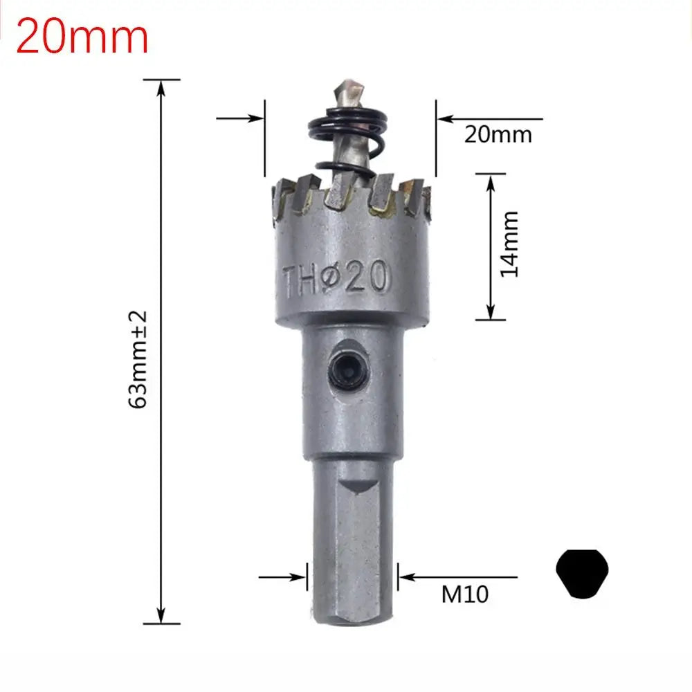 16~35mm TCT Hole Saw High Hardness Silver Hard Alloy Drill Bit Hole Opener Stainless Steel