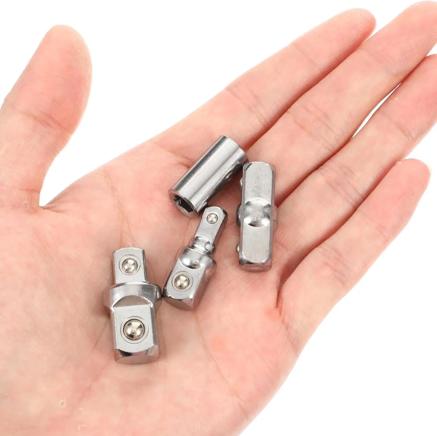 4PCS 1/2 1/4 3/8 Square Drive Adapters External Square Internal Hexagonal Connector Ratcheting Wrench Squares Head Sockets