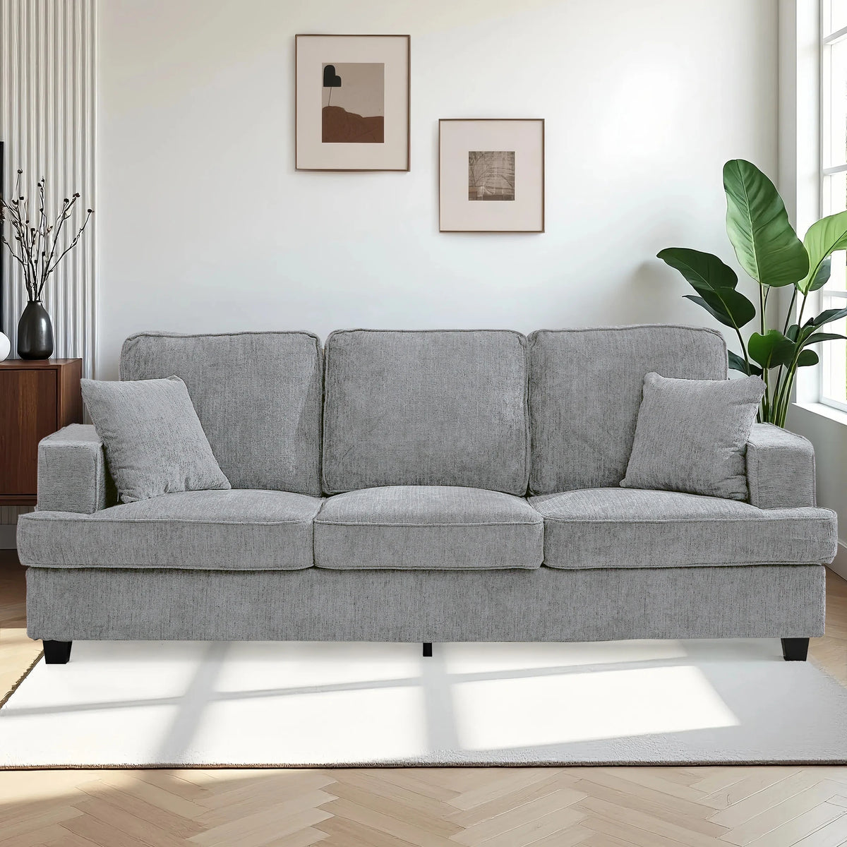 Premium Cloud Chenille Sofa For Elegant Living Room Style