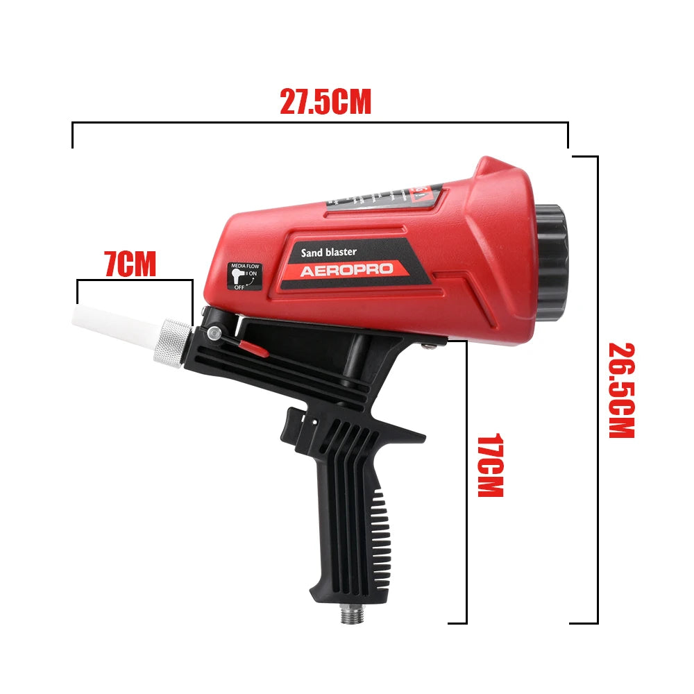 AEROPRO Air Sand Blaster Gun Kit Spray Paint Gun  Machine Handheld Pneumatic Blasting Gun For Paint Removal, Metal Rust Remover