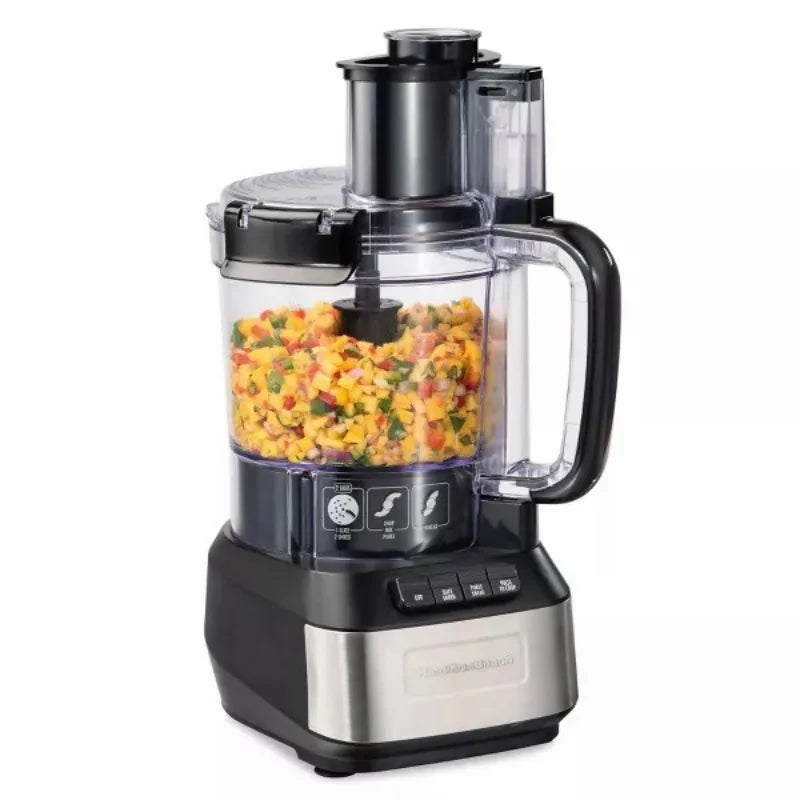 Hamilton Beach 12 Cup Stack and Snap Food Processor Black