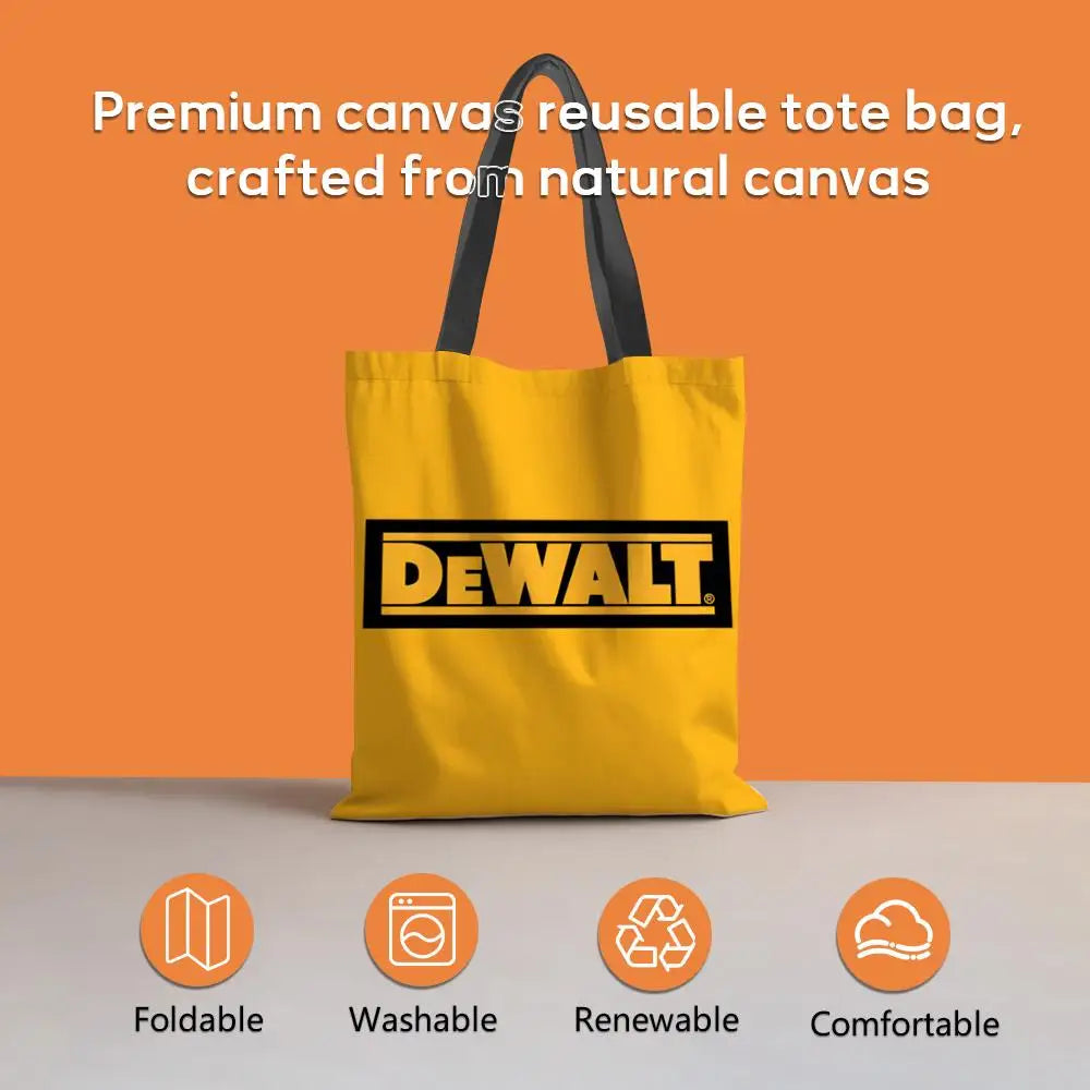 Tool Box D-DeWaltS Storage Bags Storage Bags Canvas Tote Bag Large Capacity Shoulder Fashion Eco Shopping Handbag