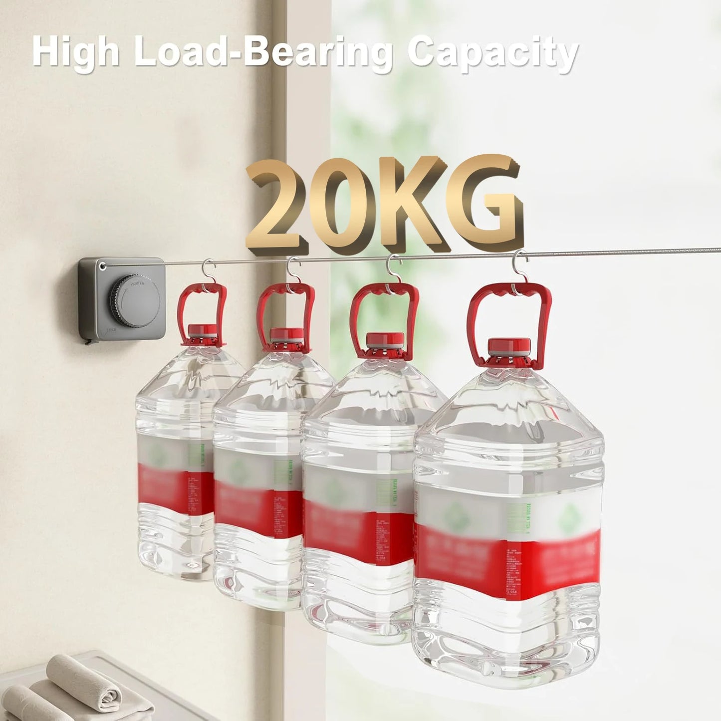 Indoor Retractable Clothesline Wall Mounted For Easy Drying