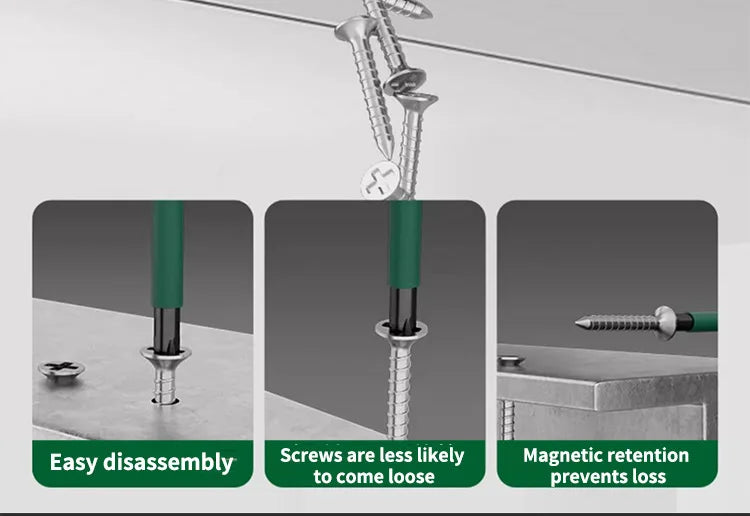 GREENERY Insulated Electrician Screwdriver Current-Isolate Phillips Flat Driver Magnetic Slotted Cross Screwdrivers for Repair