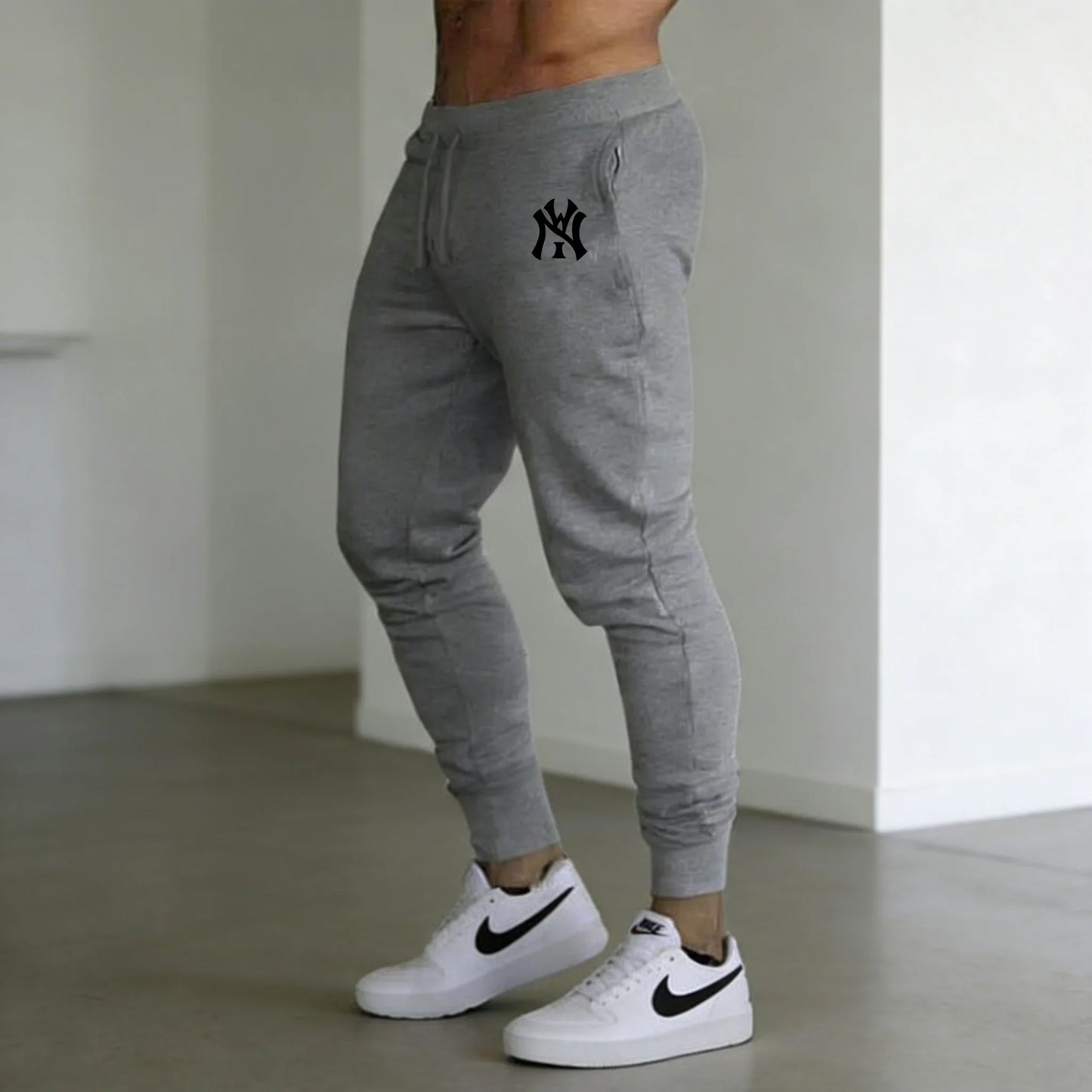 Men's New Ink Printing Training Pants Casual Sports Running Workout Jogging Gym Sweatpants Long Trousers