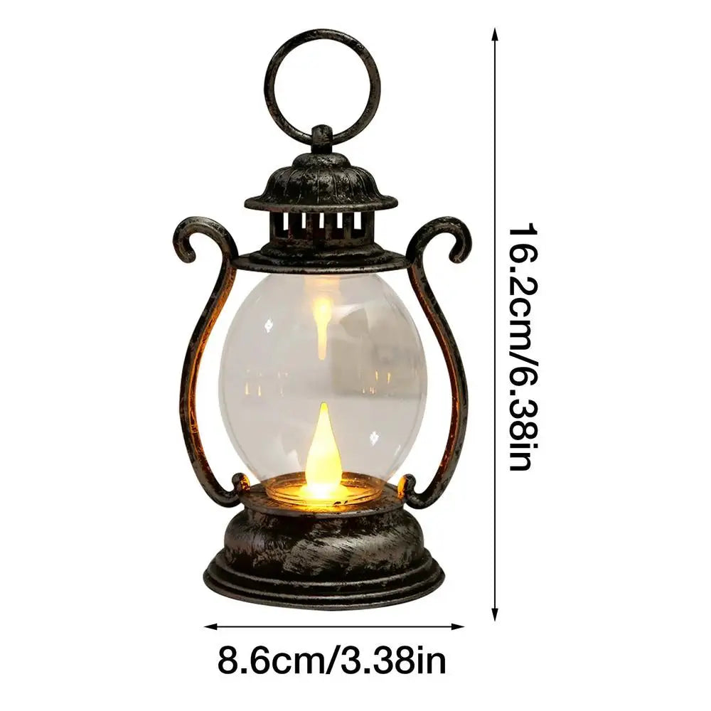 Retro Desk Lamp Battery Powered LED Retro Portable Lantern Home Decor Lights LED Tent Light For Living Room Patio Festival Decor