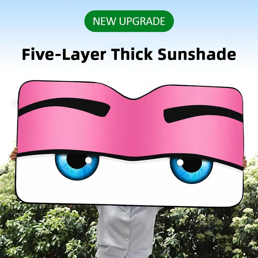 Fatigue Eye Sun Visor Reusable Aluminum Foil UV Protector Heat Car Sunshades Five-Layer Insulation Windshield