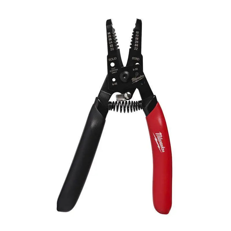 Milwaukee 48-22-3080 AWG Low Voltage Dipped Grip Wire Stripper Cutter Durable Precise Quick Cutting Hand Tools