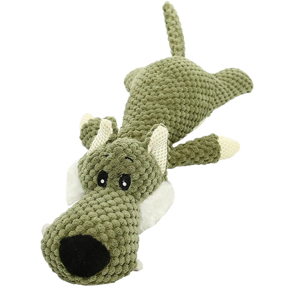 Durable Plush Dog Toy Squeak Chew For Playful Puppies
