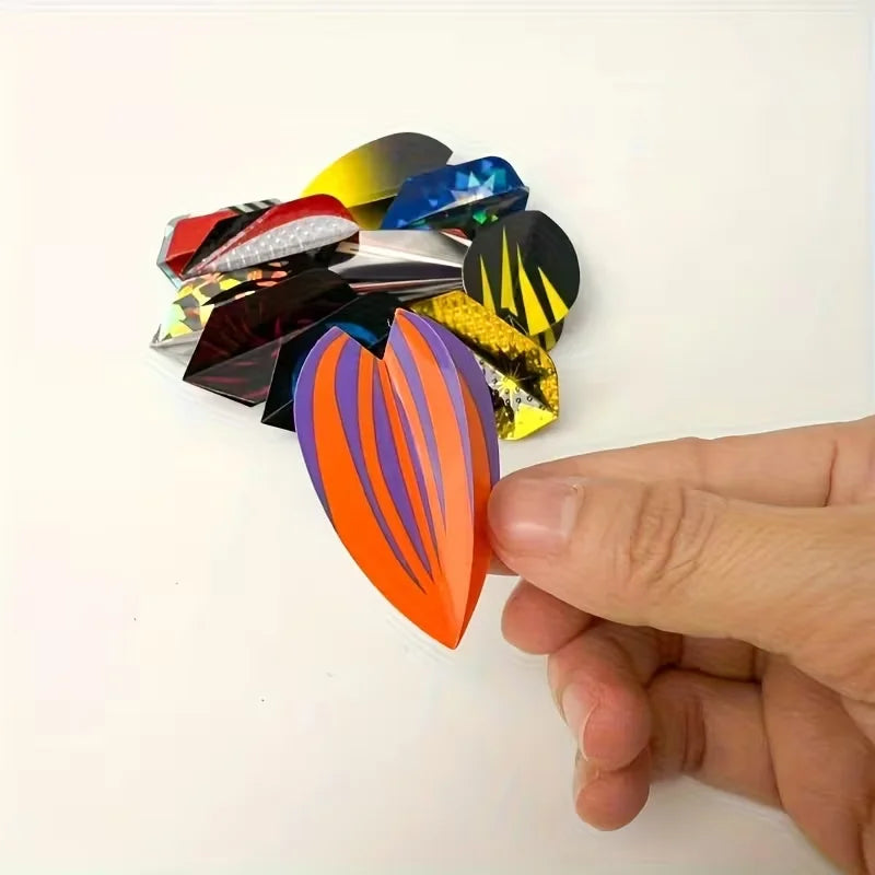 MuqiNush 54pcs PET Flight Dardos Professional Standard Dart Tail Wings-Durable&Flexible Dart Wing Set Accessorie,Dart Gifts