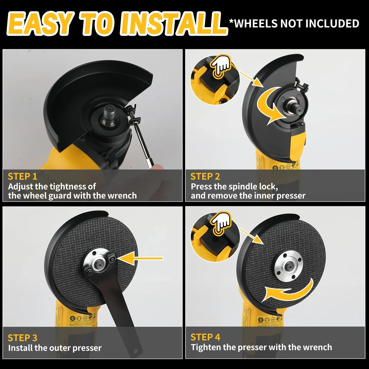 DEWALT DCG409 20VBrushless Angle Grinder,125mm Wheel,9000 RPM,800W,6.0Ah Battery,Efficient for Metal/Stone/Wood Cutting&Grinding