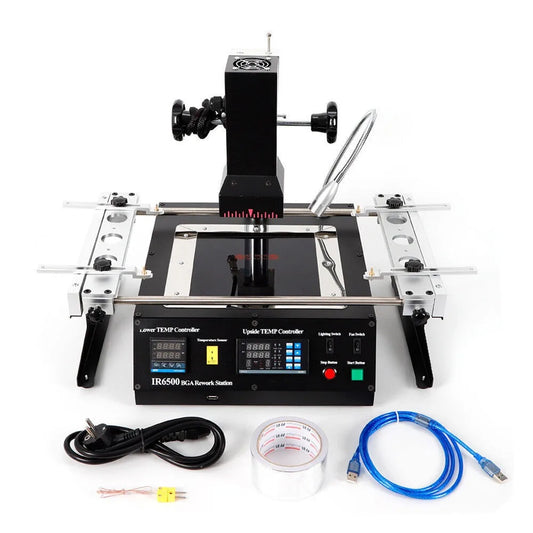 IR6500 BGA Rework Station Infrared Solder Welder System Closed-loop Temperature Control,1250W Electric Welding Table w/USB Cable