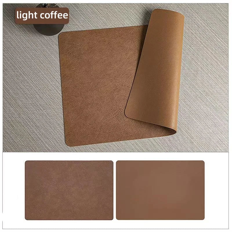 Faux Leather Heat Resistant Waterproof Double Sided Dining Placemats