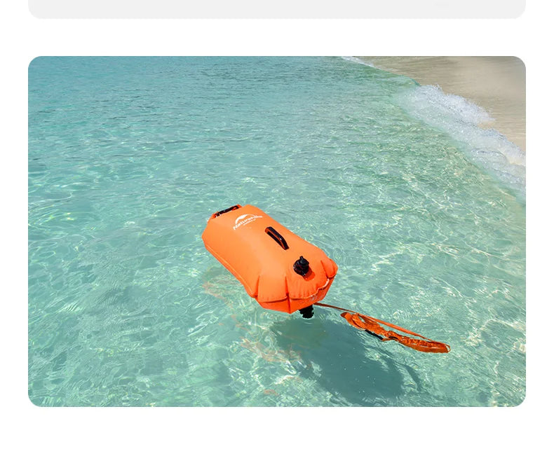 Naturehike Swimming Buoy Storage Dry Bag Adjustable Belt Flotation Bag 3 Layers Inflatable Waterproof Bag Swim Drifting Float