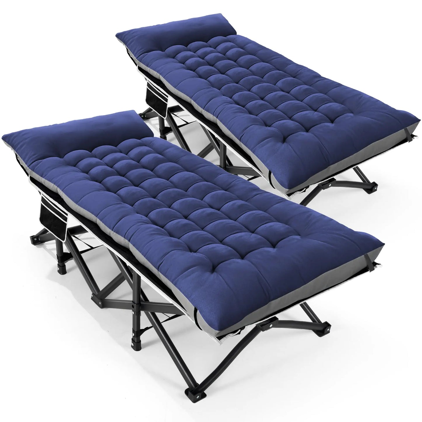 HABUTWAY Camping Cot with Mattress, 32" Extra Wide Camping Cots for Adults, Sleeping Cot for Adults Holds Up to 602LBS