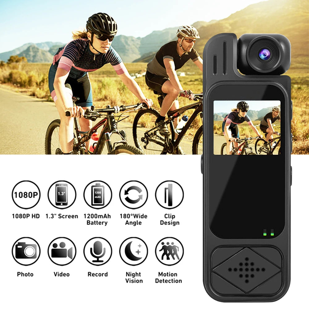2026 Portable HD 1080P Mini Camera Digital Video Recorder Worn Police Small Body Cam Infrared Night Vision Sports DV Camcorders