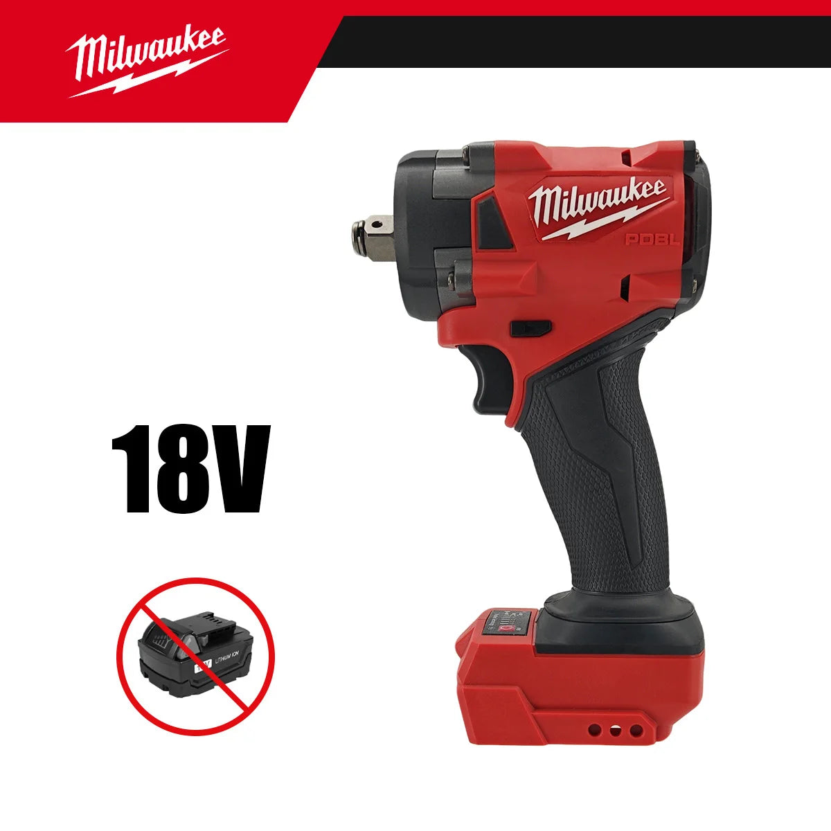 Milwaukee 400N Brushless Cordless 1/2 Electric Wrench Car Truck Repair Screwdriver Impact Drill Rechargable For 18V Battery Tool