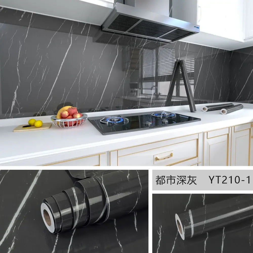 Marble Self-Adhesive Wallpaper for Kitchen and Home Decor