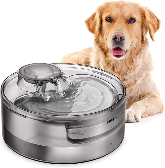 NPET DF10 Dog Water Fountain, 170oz Large Automatic Dispenser
