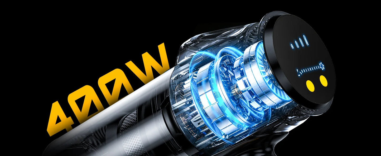 Cordless Stick Vacuum Cleaner Compatible with DeWalt 20V Battery, 45KPa Powerful Suction & 400W Motor, Self-Standing Vacuum for Hard Floors, Carpet and Home Cleaning (Battery Not Included)