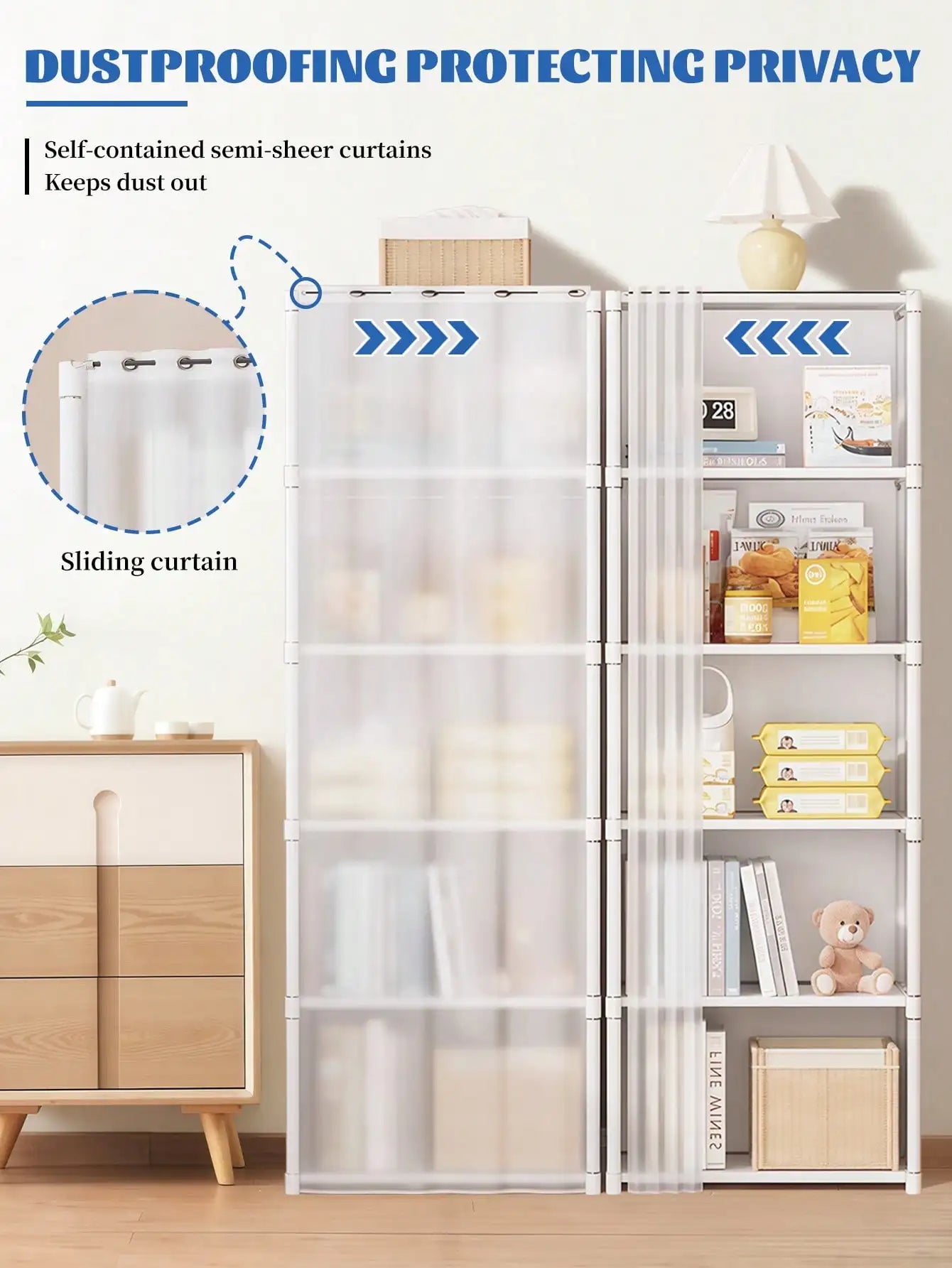 Easy-Assemble Dustproof Storage Rack & Wardrobe for Home & Office