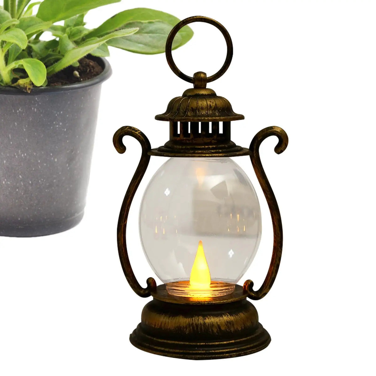 Retro Desk Lamp Battery Powered LED Retro Portable Lantern Home Decor Lights LED Tent Light For Living Room Patio Festival Decor