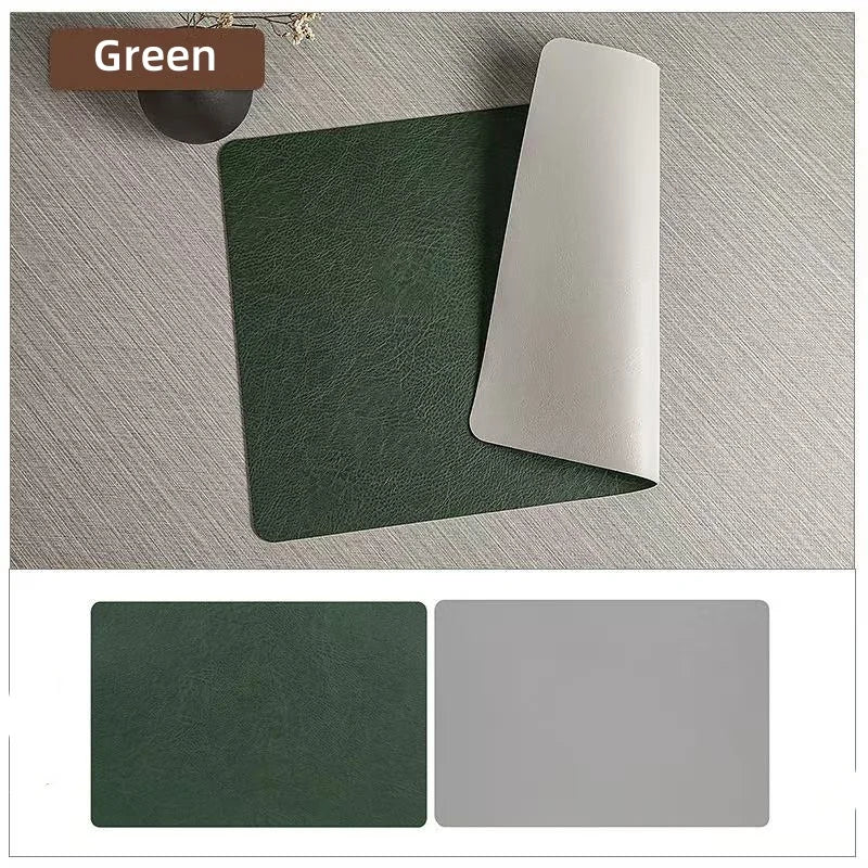 Faux Leather Heat Resistant Waterproof Double Sided Dining Placemats