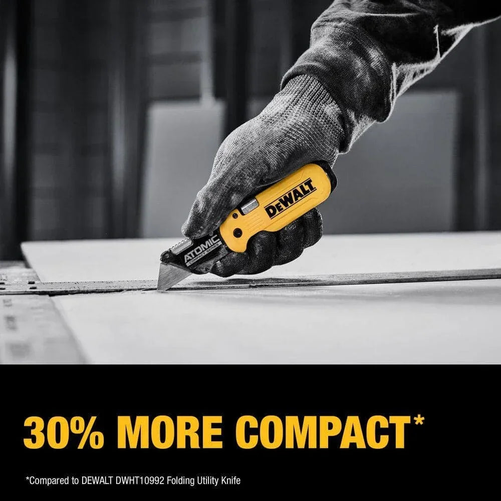 DEWALT DWHT10990 ATOMIC COMPACT SERIES Push And Flip Folding Utility Knife Hand Tools