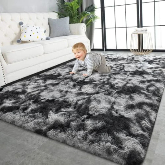 Super Soft Shaggy Rugs Fluffy Carpets 9x12 Feet Indoor Modern Plush Area Rugs for Living Room Bedroom Room Nursery Home Decor U