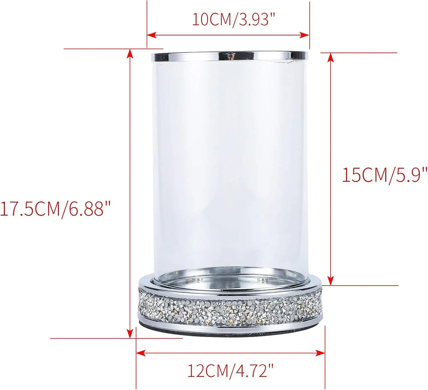 Contemporary Sparkling Hurricane Candle Holder For Weddings