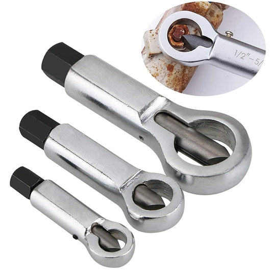 Rusty Nut Separation Wrench Damaged Screw Nut Splitter Remover Spanner Remove Cutter Tool Steel Wrench Hex Extractor Tools