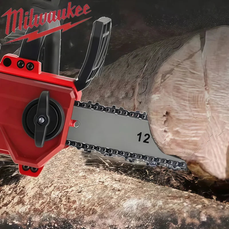 Milwaukee 12 Inch Brushless Chain Saw Cordless Electric Trimming Chain Saw Garden Woodworking Cutter for Logging and Trimming
