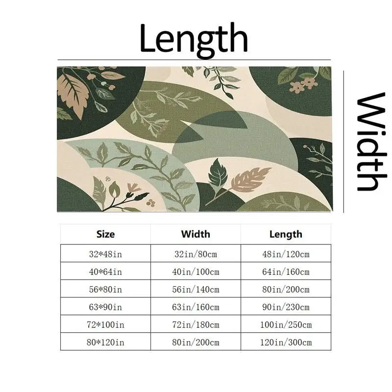 Elegant Boho Leaf Botanical Rug For Contemporary Indoor Spaces