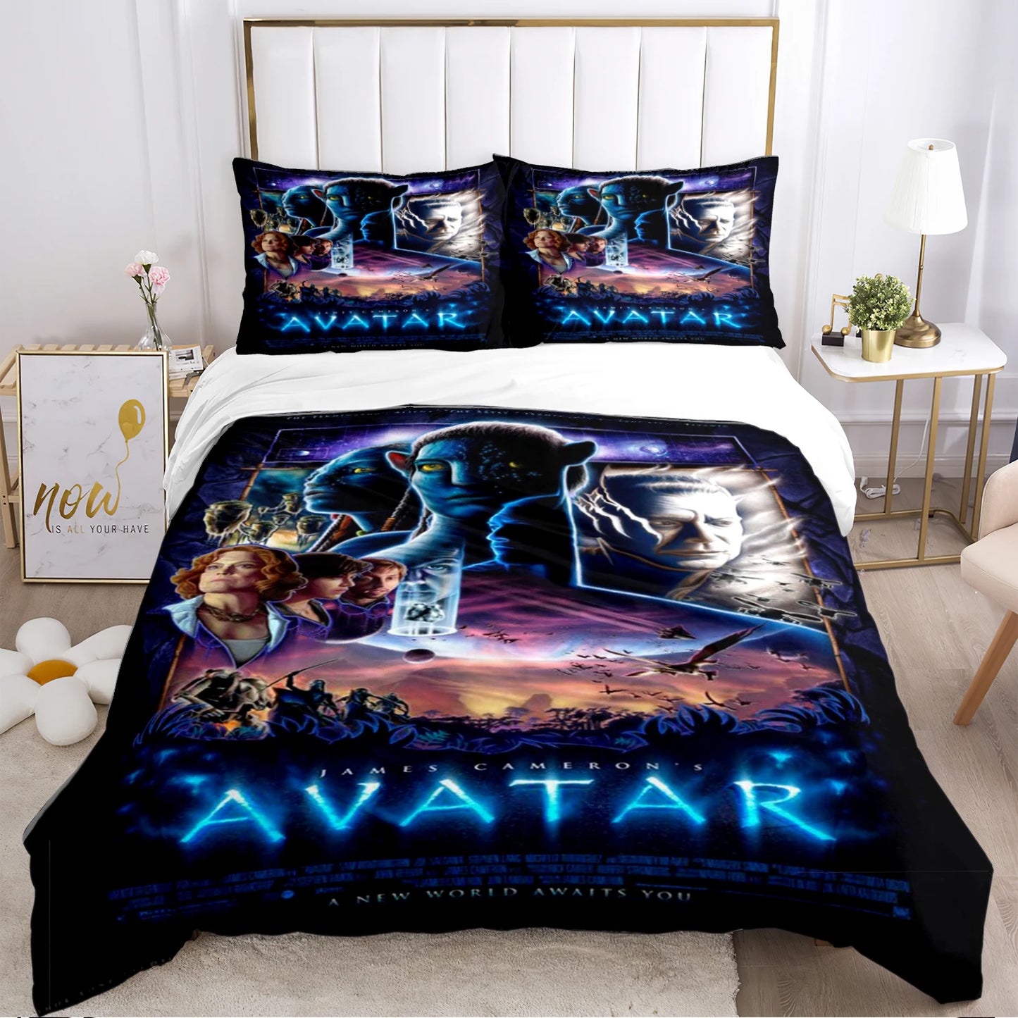 A-Avatar Movie Pattern All Season Duvet Cover Bedding Comforter sets Soft Quilt Cover and Pillowcases Single/Double/Queen/King