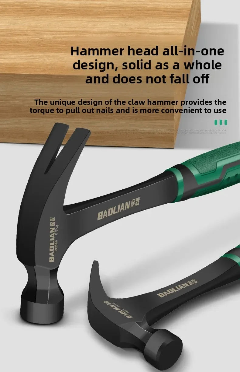 Multifunctional Claw Hammer Ramshorn Nail Hammer Engineering Handle Lightweight Portable Carpentry Window Breaking Hand Tools