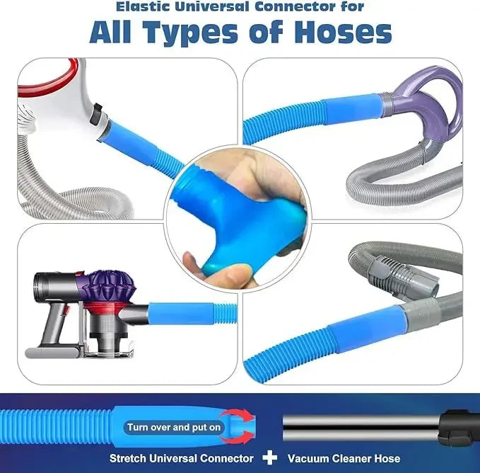 HOMEFISH Dryer Vent Vacuum Cleaner Kit, Flexible Hose Duct Cleaning Attachment, Universal Lint Remover for Home Appliance Ventil