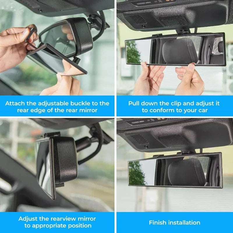 Car Baby Mirrors Interior Rear View Mirror Wide Angle Convex Rearview Mirror Anti Glare Large Vision Panoramic Auxiliary Monito