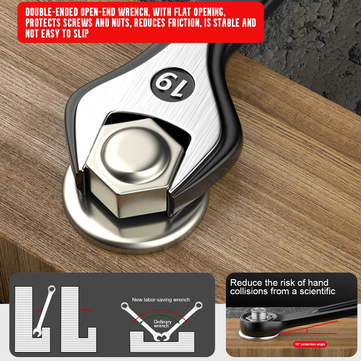 Max Torque  Premium Combination Wrench Set, Chrome Vanadium Steel, Long Pattern Design | Include Metric 6-32mm