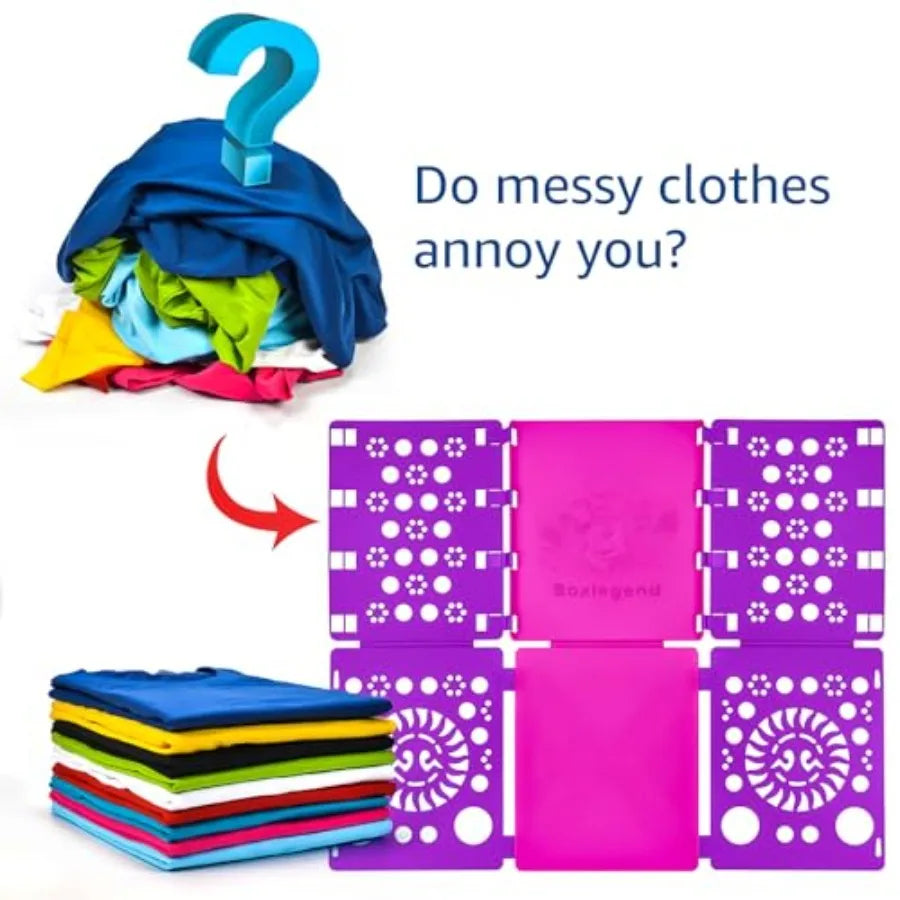 Quick Clothes Folding Board, Household Garment Organizer, Lazy Tool to Fold T-shirts in Seconds, Save Time and Keep Neat