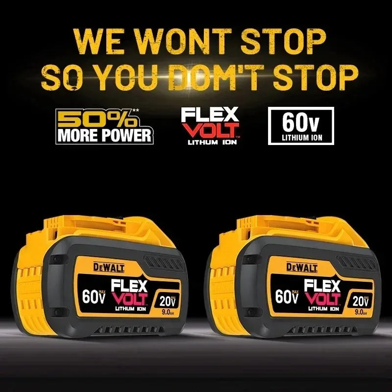 DeWALT 100% Original Battery 20V/60V 9000mAh MAX FlexVolt for DCB200 DCB205 DCB206 DCB209 DCB182 Power Tool Battery Air Transpor