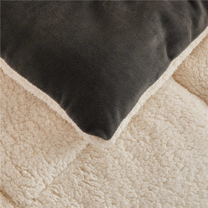 New Thicken Milk Fleece Winter Blanket Warm Artificial Lamb Cashmere Weighted Blankets for Bed Soft Warmth Comforter Duvet Core