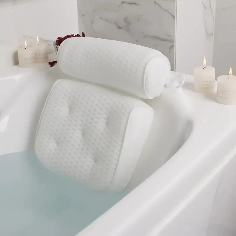 Spa Bathtub Pillow With Anti Slip Suction Cups Back