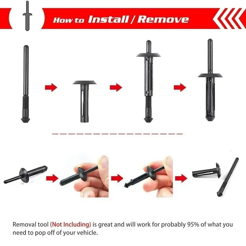 Suitable for BMW X1X3X5X6 wheel arch buckle, expansion rivet, leaf plate, core rivet, mudguard clip Bumper Clip Sideskirts