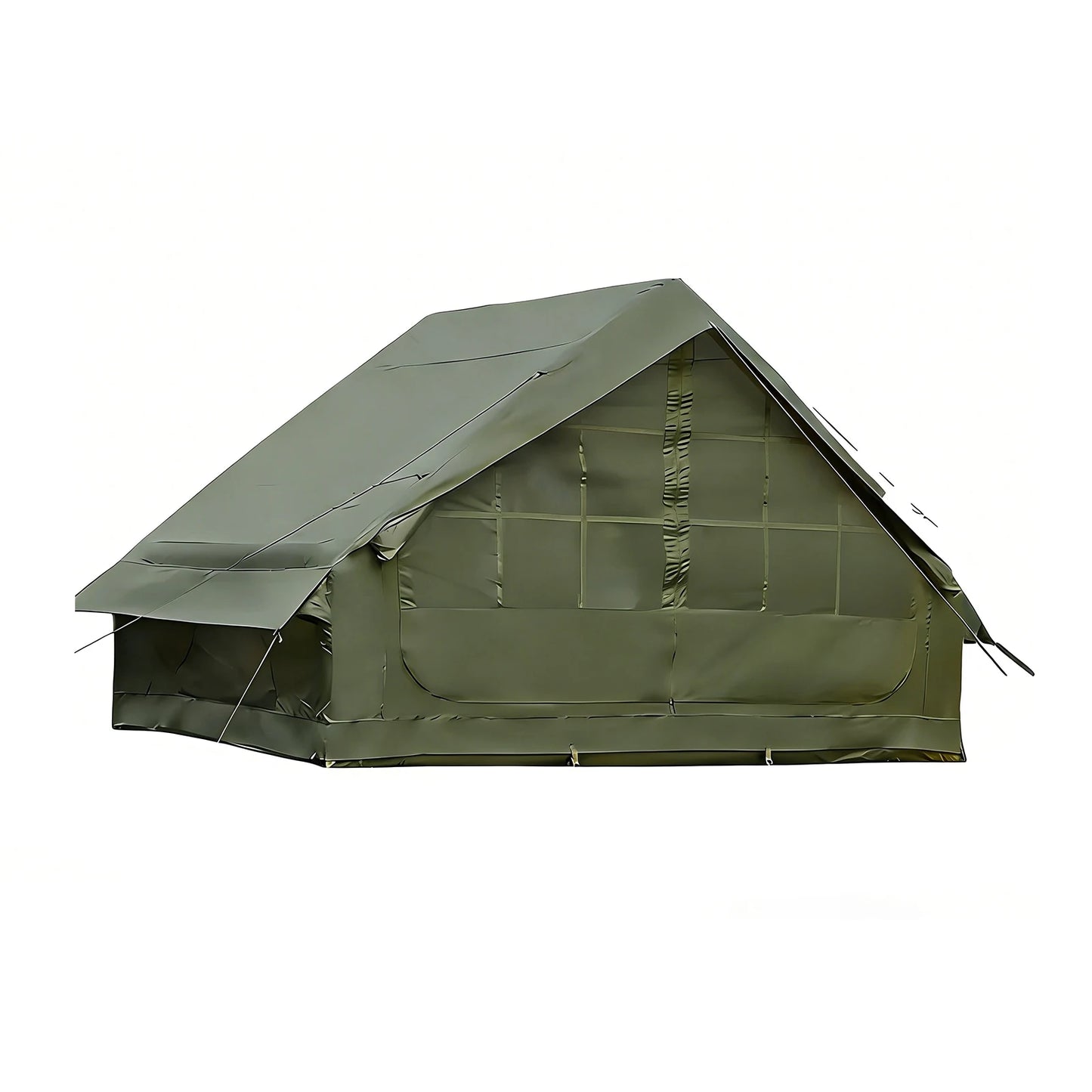 PAKICETUS Large Luxury Inflatable Glamping Tent with Manual Hand Pump, Easy Setup 4 Season Anti-Snow Spacious Family Shelter, Weatherproof Air Tent for Outdoor Camping, Backyard Party & Wilderness Adventure