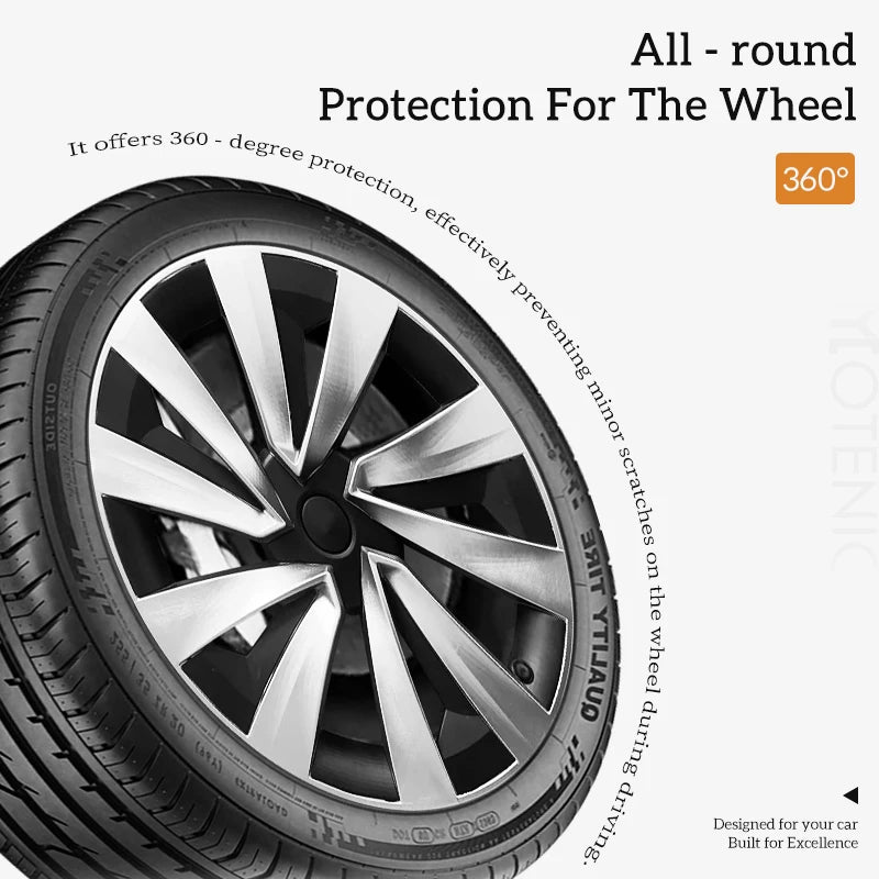 4PCS Wheel Cover for Tesla Model Y Juniper 2025-2026 19 Inch Car Replacement Wheel Cover Automobile Hub Cap Full Rim Car