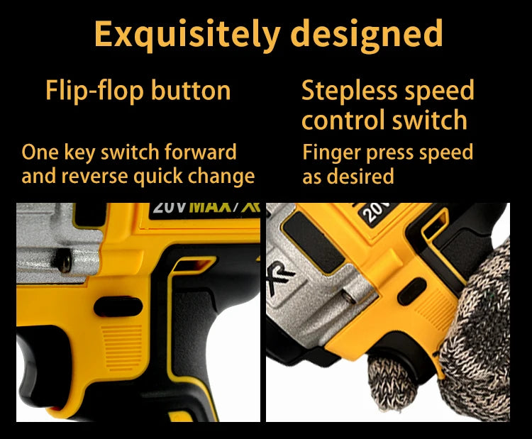 DEWALT DCD887 Wireless Brushless Electric Screwdriver Drill Tool Cordless Power Tool for Removing Screws And Drilling