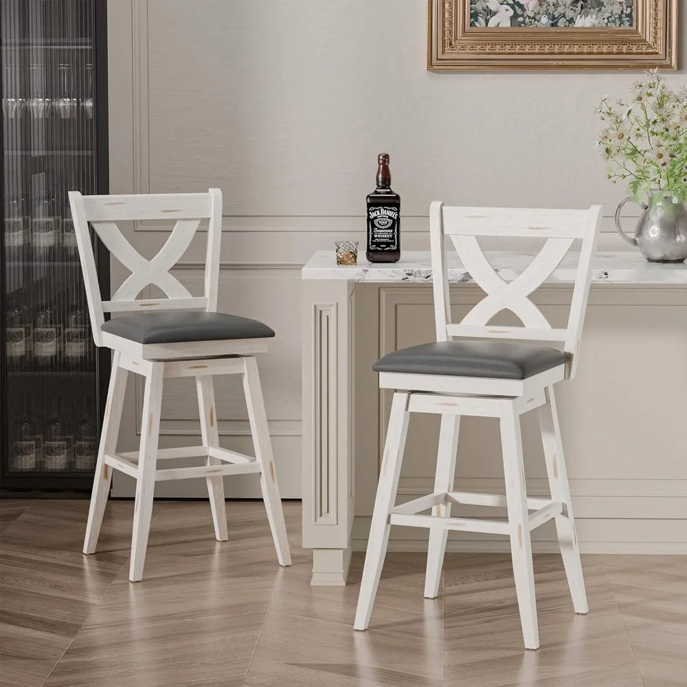 Repick XBack Bar Stools Package Of 4 Sturdier Swivel