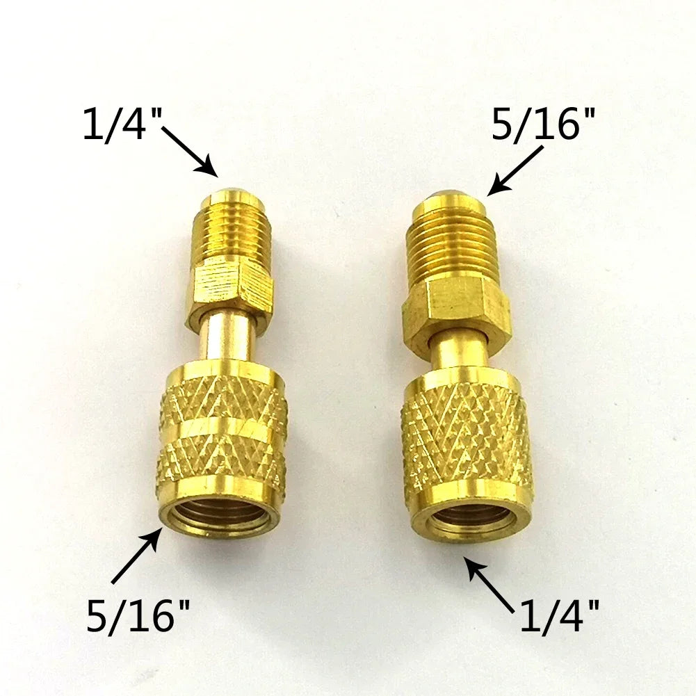 For R410 R32 R22 Connector Head Female/Male 5/16" SAE Male/Female 1/4" SAE Adapter Air Conditioner Conditioning