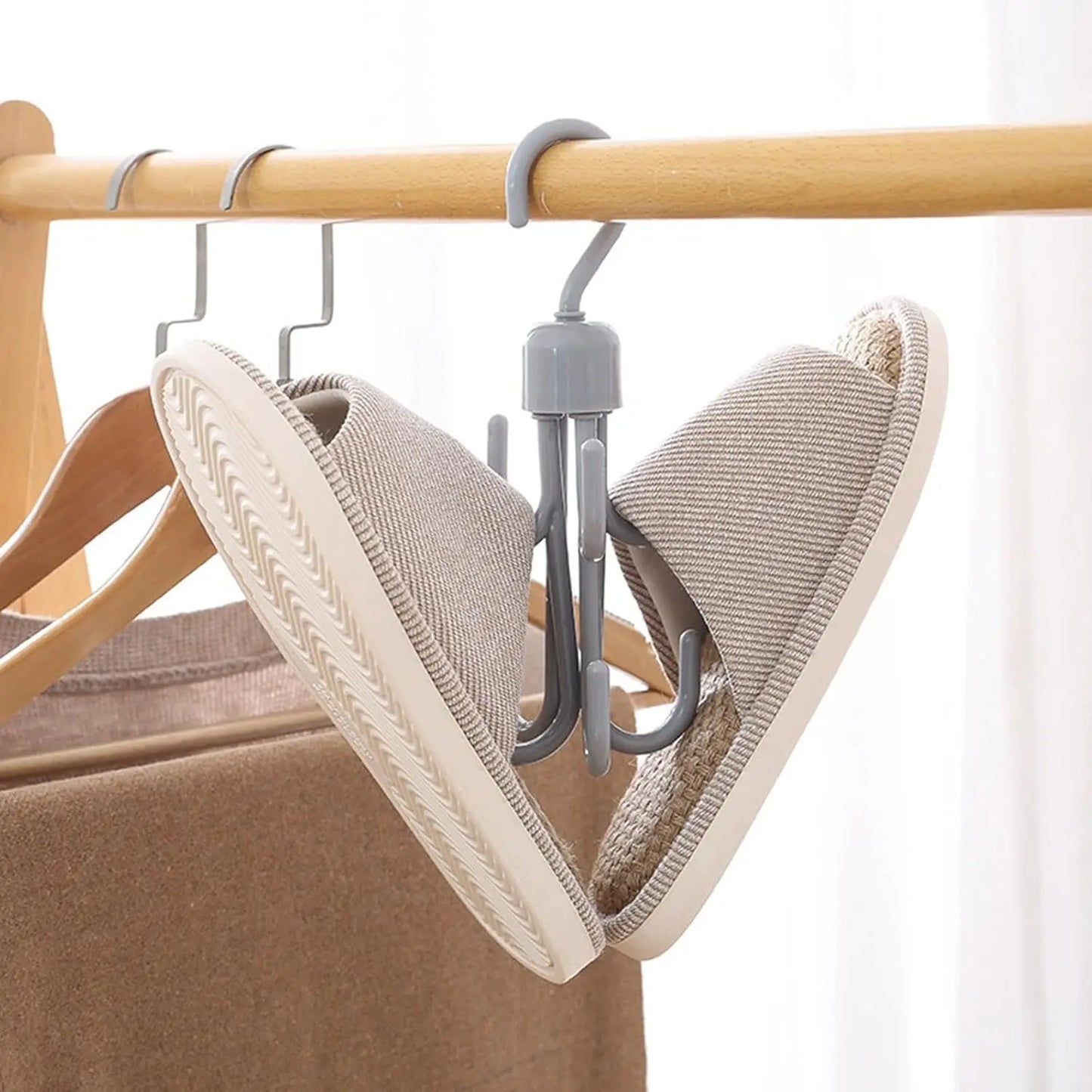 Multifunctional Closet Hook, Rotatable Hanging Organizer Closet Clothes Hangers Handbags Storage Hooks